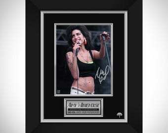 Fotografía conmemorativa de Amy Winehouse, edición limitada con firma, marco personalizado