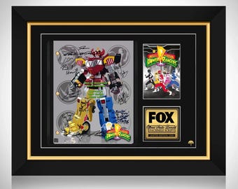 Mighty Morphin Power Rangers Pilot (1993) Transcript Limited Signature Edition Custom Frame