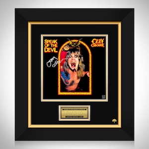 Ozzy Osbourne - Speak of the Devil LP Cover Limited Signature Edition Custom Frame