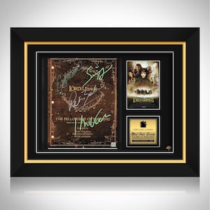 The Lord Of The Rings The Fellowship of the Ring (Book Cover) Script Limited Signature Edition Custom Frame