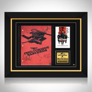 Inglourious Basterds Movie Script Limited Signature Edition Custom Frame
