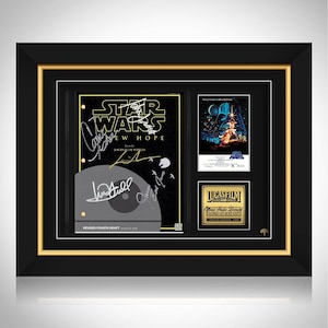 Cadre personnalisé Star Wars A New Hope Script Édition Signature Limitée