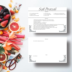 Recipe Card Template, Editable Recipe Card, Canva Recipe Card Template, Recipe Card, Personalized Recipe Card, 6x4, 5x3, Template
