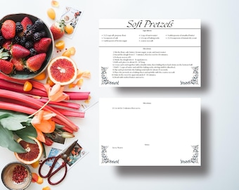 Recipe Card Template, Editable Recipe Card, Canva Recipe Card Template, Recipe Card, Personalized Recipe Card, 6x4, 5x3, Template