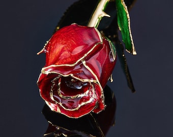 Gold dipped real rose 24k gold plated