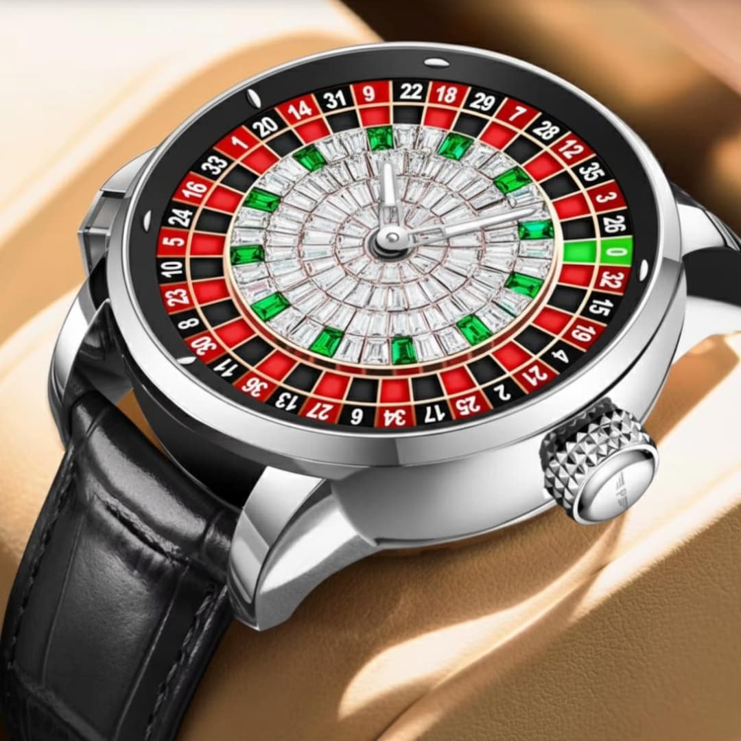 Crystal Roulette Luxury Crystal Roulette Watch: Spinning Wheel Gambling Design - Etsy