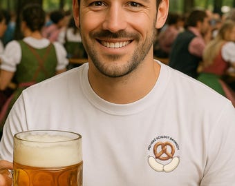 T-Shirt "Brezn & Weißwurst - My heart beats Bavarian" - Funny I Bavarian I Oktoberfest I Gift I Traditional Costume I Beer Lover I Saying