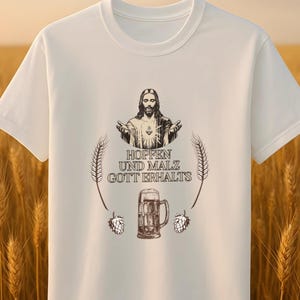 Maglietta "Luppolo e malto Dio lo conservi" - Amante della birra I Oktoberfest I Wiesn I Costume tradizionale I Regalo I Bavarese I Festival I Arte della birra I Luppolo