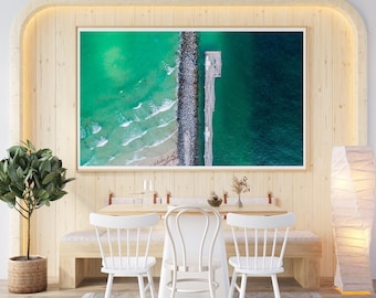 Miami Ocean Print - South Beach Aerial View Wall Art in Color | Original Photography | Coastal Decor for Beach Lovers