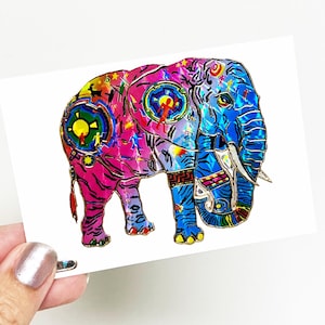 Vintage Prismatic Elephant Large Vending Machine Sticker - 1998 New in Sleeve