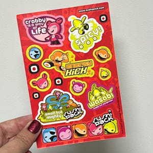 Sushi Pack Cartoon Vintage 2000's Sticker Sheet - Small but Mighty