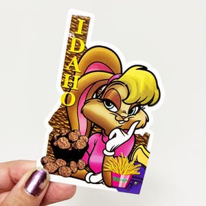 Vintage IDAHO Lola Bunny Looney Tunes Y2K Large Vending Machine Sticker - New in Sleeve