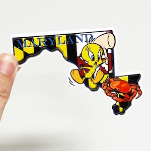 Vintage Maryland Tweety Bird Looney Tunes Y2K Stor Varuautomat Klistermärke - Nytt i fodral