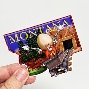 Vintage MONTANA Yosemite Sam Looney Tunes Y2K Large Vending Machine Sticker - New in Sleeve