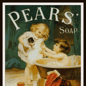 Printable Vintage Ephemera Pear's Soap Ad Art Print Instant Digital Download, Ephemera Art Print JPG and PDF Files image 1