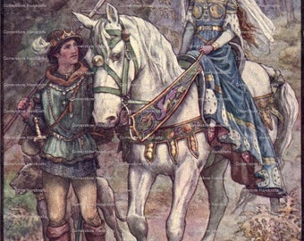 VINTAGE Fairy Tale RARE Digital Art Print Instant Digital Download