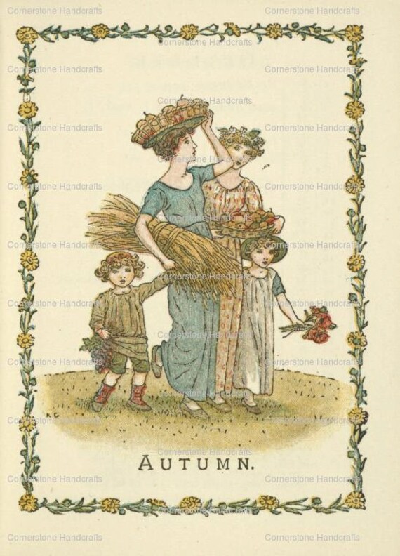 ケイト・グリーナウェイ秋のイラスト JPG および PNG ファイルの即時