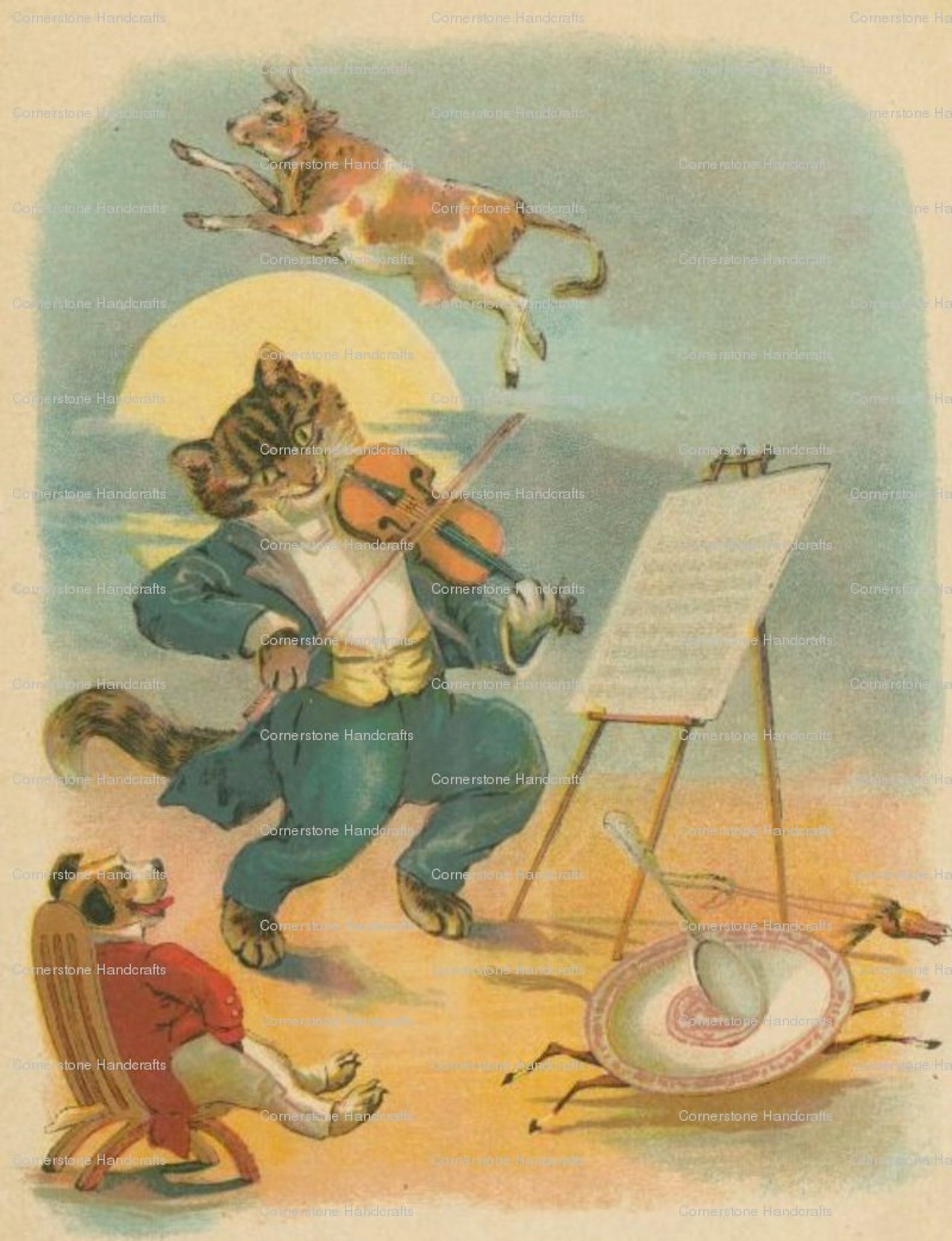 5 VINTAGE Nursery Rhyme Art Prints Instant Digital Download Etsy