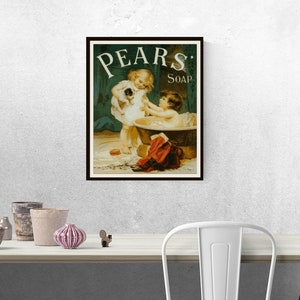 Printable Vintage Ephemera Pear's Soap Ad Art Print Instant Digital Download, Ephemera Art Print JPG and PDF Files image 3