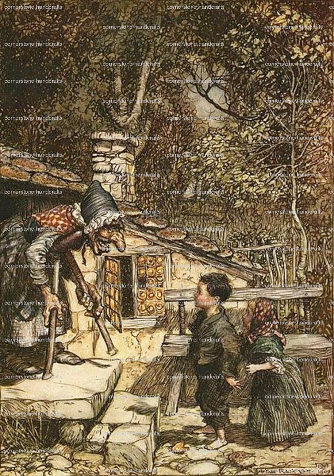 5 Vintage RARE Fairy Tale Art Prints by Arthur Rackham Instant Digital ...