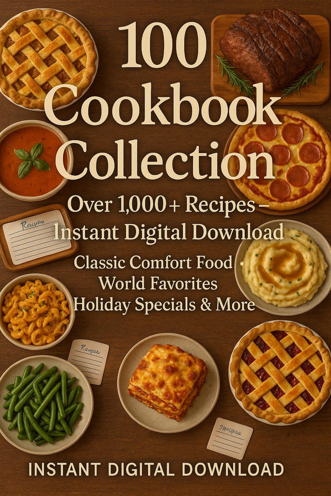 Usb Cook Books 100 Digital Cookbooks Mega Bundle – 1000+ Recipes Instant Download ...
