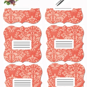 Red Labels in Large and Small Sizes Instant Digital Download JPG and ...