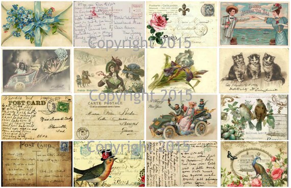 Labels Altered Art Scrapbooking Vintage Ad Posters Collage Sheet 102 for Scrapbooking ATC Cards Decoupage