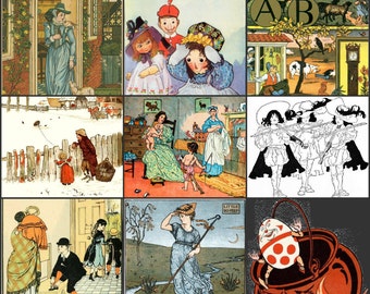 ON SALE!   Super Over 1000 Nursery Images, Illustrations, Nursery Rhymes, Mother Goose, Greenaway, Potter, Digital Download, Children's