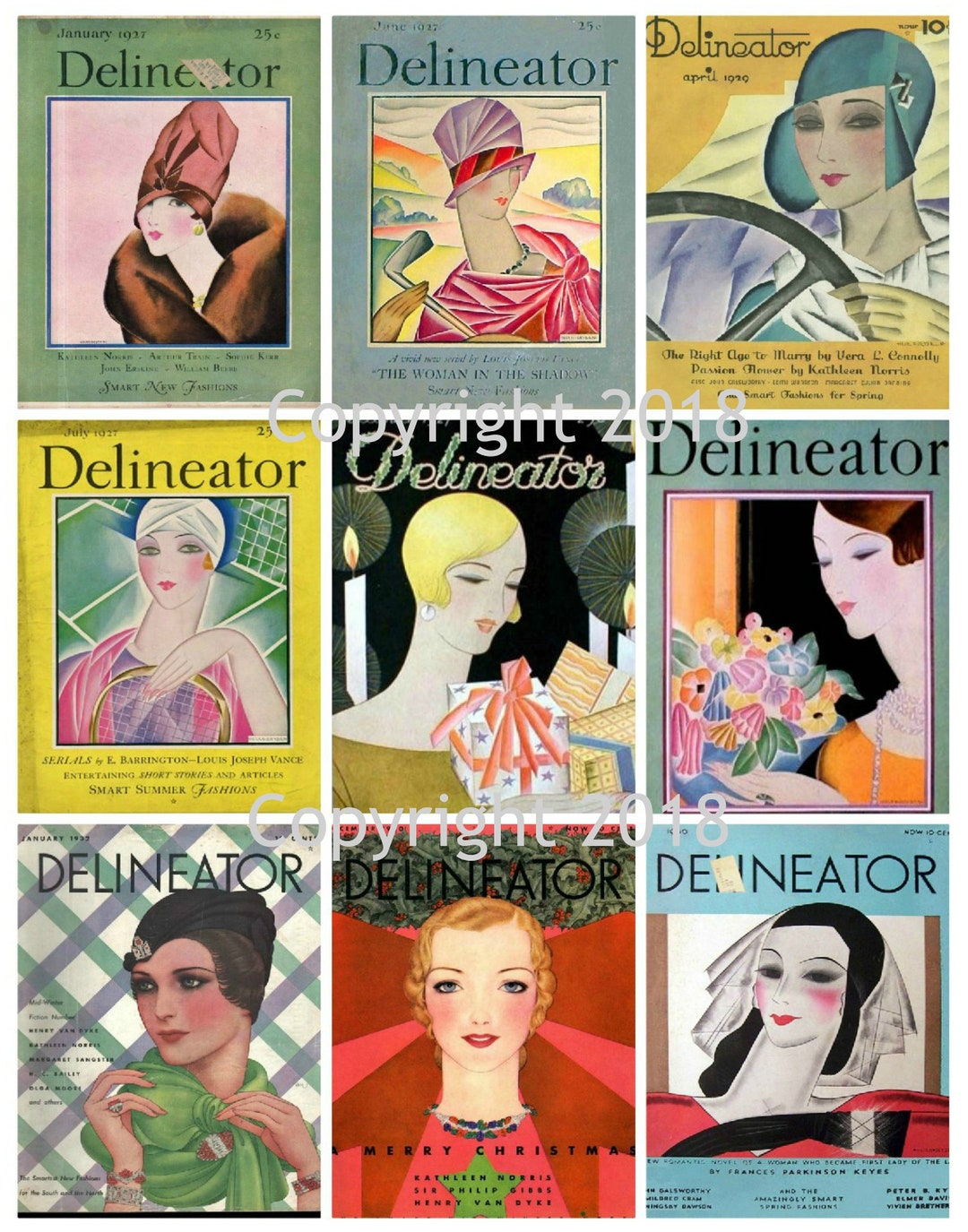 Printable Art Deco delineator Magazine Collage - Etsy