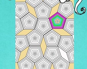 Color Me Calm 30 Patrones de Diseño Geométrico Libro para colorear para adultos para imprimir PDF Descarga digital