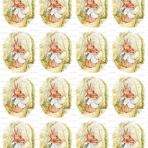 Set of 5 Beatrix Potter Mother Rabbit Digital Collage Sheets, JPG Files ...
