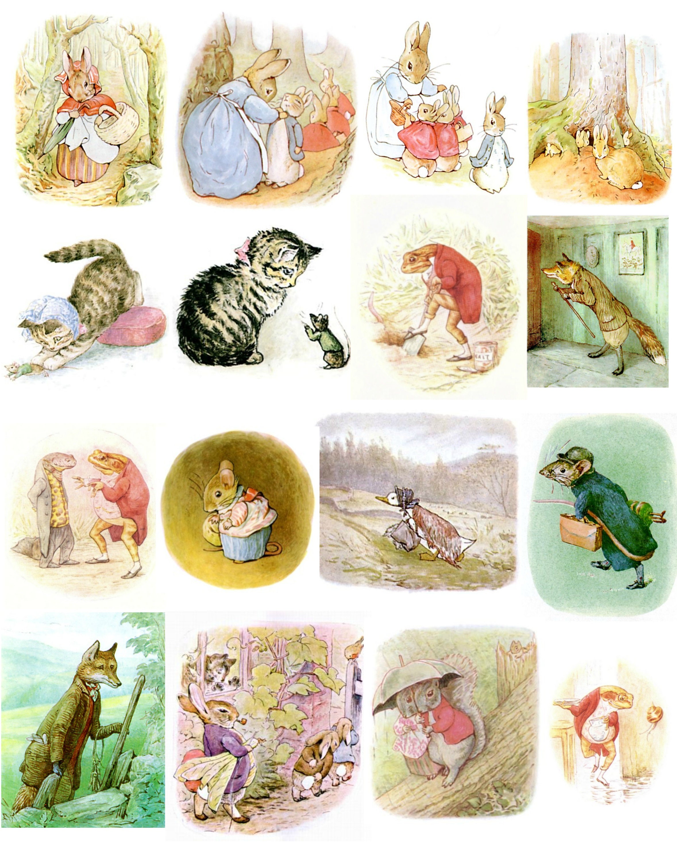 Peter Rabbit And Friends 48 Peter Rabbit and Friends Collection JPG Image Files Instant Download ...