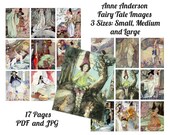 Anne Anderson Vintage Fairy Tale Images, Digital Ephemera Classics, Digital Images, Vintage Art, Instant Download, Digital Collage, Journals
