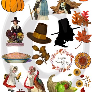 36 Assorted Thanksgiving Graphic Images Clip Art Transparent PNG Files ...