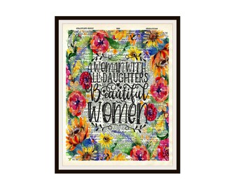 Mother's Day Quote Art Print on  Ephemera Dictionary Page Wall Decor Instant Digital Download, Unframed,  JPG and PDF  8 x 10"