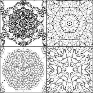 Color Me Calm 30 Kaleidoscope Design Patterns Coloring Book for Adults ...
