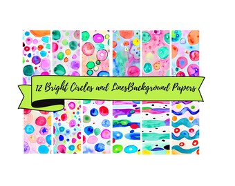 12 Easter Bright  Patterns Background Sheets  of 12 x 12" JPG Digital Background Papers , Scrapbooking, Junk Journals, Card Making