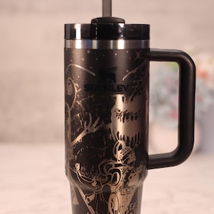 Stanley Quencher Halloween Town | Custom Laser Engraved Stainless Steel Travel Mug | Perfect Gift for any Holiday or Occasion