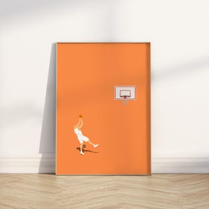 Basketball Wall Art, Basketball Poster, Basketball Print Set, Modern Sports Decor, Minimalist Basketball Artwork, Basketball Decor
