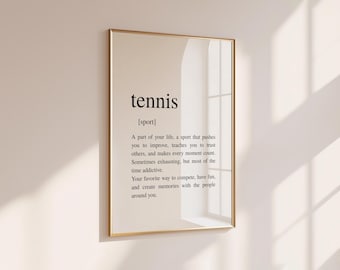 Tennis print, sport definition, tennis decor, us open (digital download)