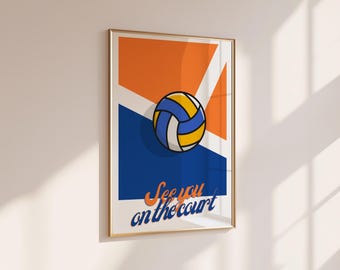 Volleyball 'See You On The Court' Art Print (Digital Download)