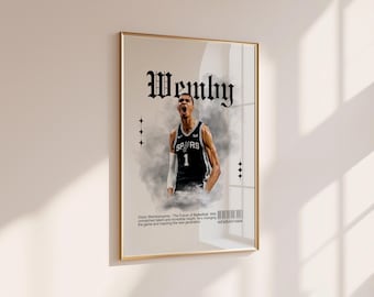 Victor Wembanyama NBA Art Print: Modern Sports Decor (Digital Download)