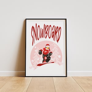 Snowboard Wall Art, Snowboard Decor, Snowboard print for any room, Snowboard art digital download