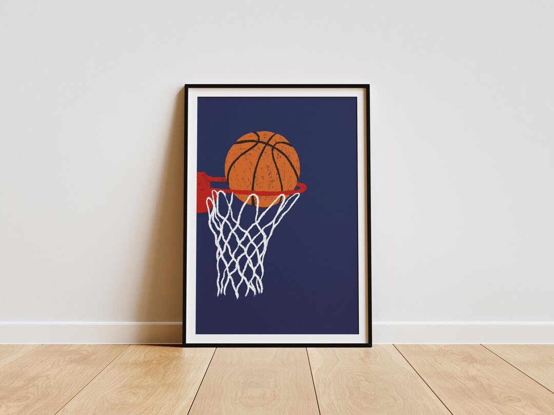 Basketball Wall Art Prints Poster , Basketball Print Decor, Bedroom ...