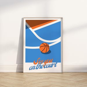 Basketball wall art, Basketball See You On The Court, Basketball Poster, Basketball print, Basketball digital download, Basketball modern,