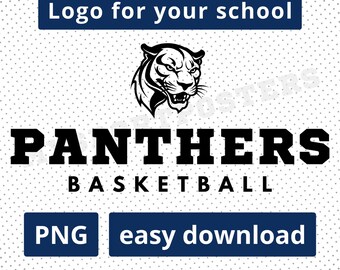 Panthers Basketball Team Logo: School Mascot PNG (Digital Design)