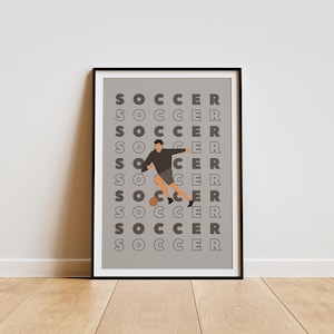 Soccer wall art prints poster , soccer print Bedroom Decor, Kids teenager Bedroom soccer Decor, soccer Poster Printable