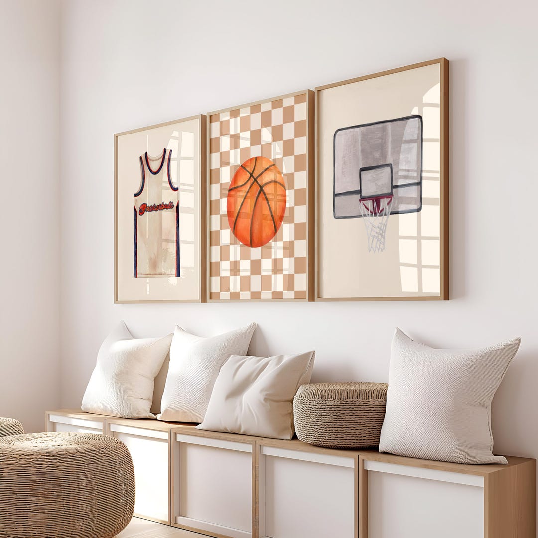 Set Of 3 Basketball Wall Art Basketball Posters Basketball Decor Il 4nst