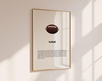 Football print, sport poster, football decor (digital download)