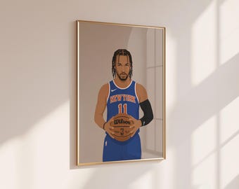 Jalen Brunson Knicks Basketball Art Print (Digital Download)
